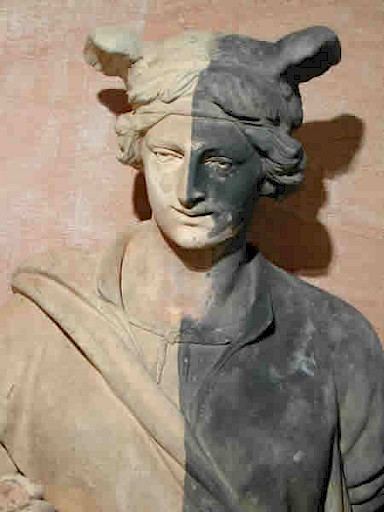 left side cleaned by laser