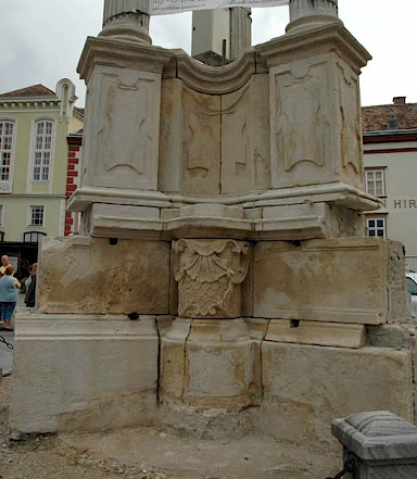 After the dismounting of the statues